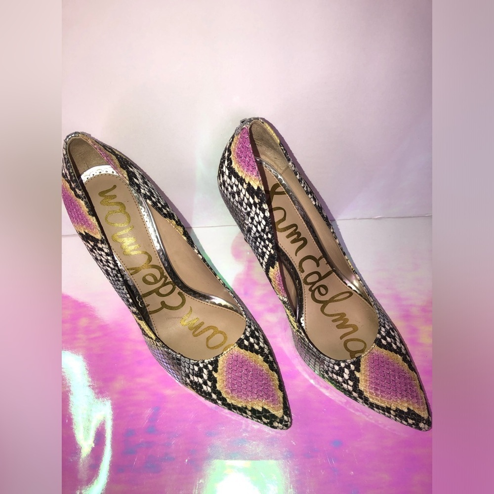 Sam Edelman Multicolor Snakeskin Heels - Picture 7 of 14